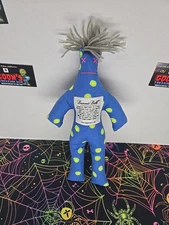 Dammit Doll Blue With Green/Yellow Spots Stuffed Stress Relief Emotional Support