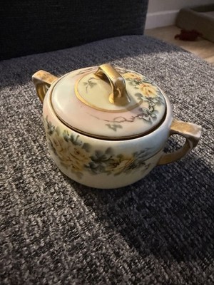 Vintage Hand Painted, RS Tillowitz Germany Silesia 1920s Sugar holder