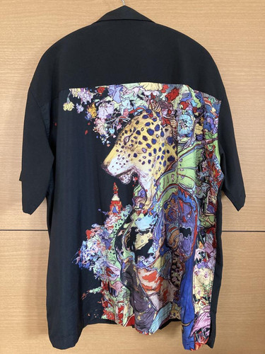 GRANIFF YOSHITAKA AMANO GUIN SAGA OPEN COLLAR SHORT SLEEVE SHIRT M