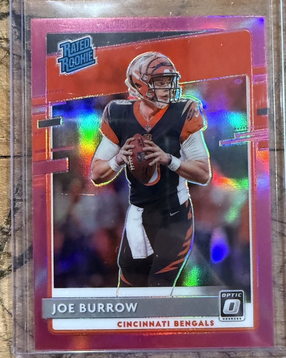 2020 Panini Donruss Optic - Rated Rookies Joe Burrow #151 Pink Prizm (RC)