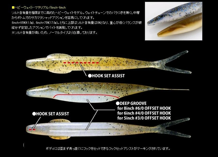 DEPS Sakamata Shad 4–8" Soft Plastic Jerkbait Swimbait – Bass / Trout Saltwater - Image 2 of 4