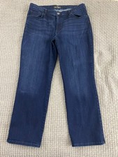 Lee Relaxed Fit Straight Leg Mid Rise Womens Jeans Blue Size 16S