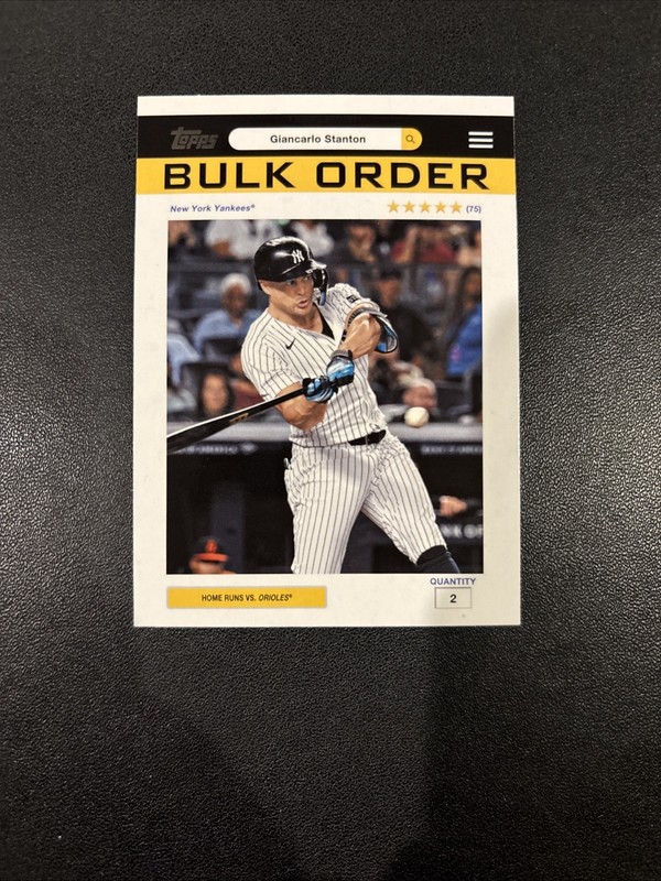 2026 Topps Series 2 Bulk Order Insert #BO-7 Giancarlo Stanton EARLY RELEASE