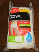 Hanes Value Pack of 8 Men's Tagless Briefs Full Rise Comfort soft 2XL 44-46