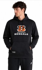 NWT Cincinnati Bengals Pullover Hoodie Men XL Black NFL Combine Authentic
