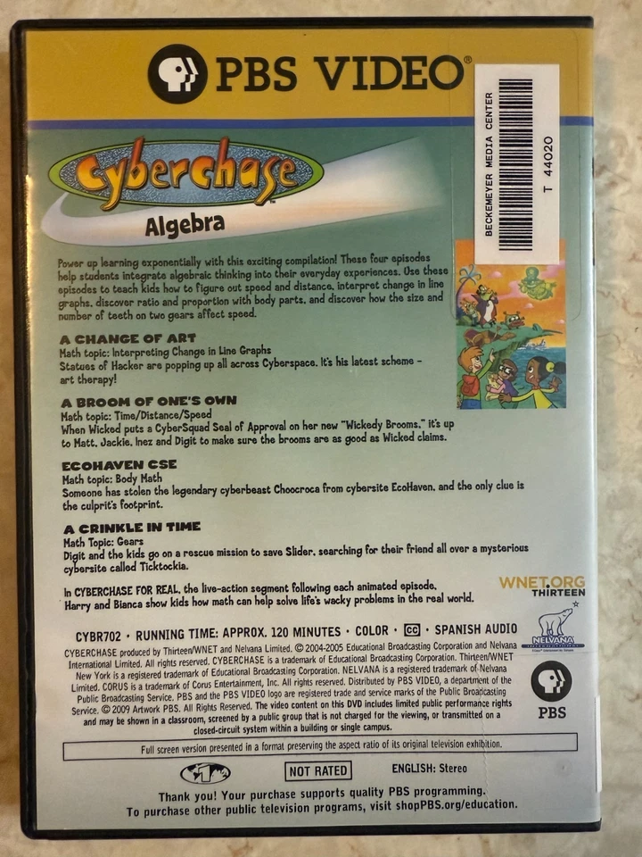 Cyberchase: Algebra (DVD) PBS Kids Educational Math Series EX-LIBRARY OOP - Image 2 of 4