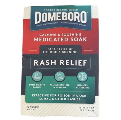 Medicated Soak Rash Relief (Burow s Solution), 12 Count (Pack of 1) - Packagi...