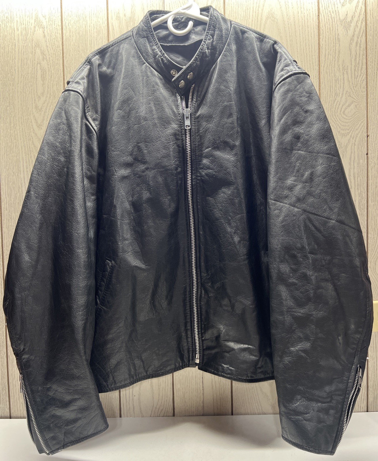 INTERSTATE LEATHER Motorcycle Riding Jacket Black Hea… - Gem