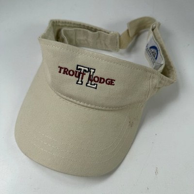 Fahrenheit Visor Hat Trout Lodge Adjustable Cotton Beige Men's Sun