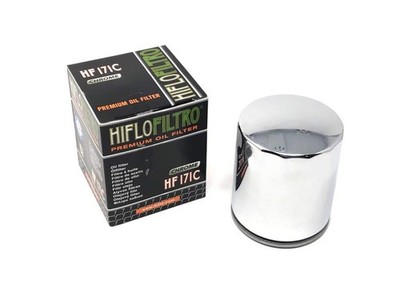 HIFLO Oil Filter HF171C Chrome - Compatible with Harley Davidson - Replaces 6...