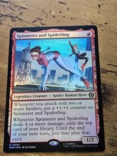 MTG Spinneret and Spiderling 0094 Foil Marvel's Spider-Man NM SPM