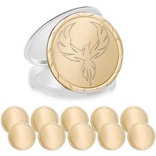 10 Pieces Blank Challenge Coin Brass Laser Engraving Blanks 40mm 10pcs