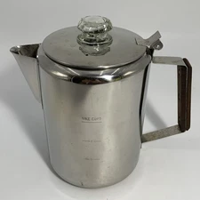 Texsport 9-Cup Stainless Steel Coffee Percolator – Heavy Gauge – Durawood Handle