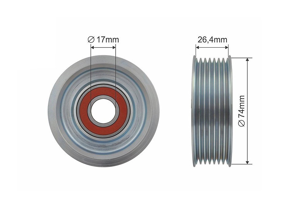 Fits NTY RNK-HD-019 PULLEY IDLER V-BELT