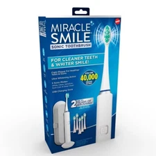 Miracle Smile Sonic Toothbrush - White