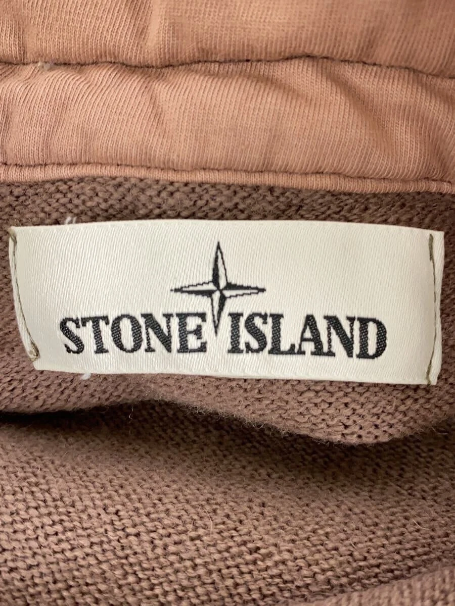 Felpa con cappuccio e zip STONE ISLAND rosa L usata