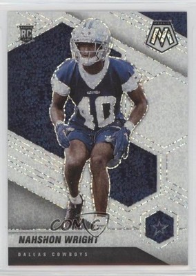 2021 Panini Mosaic Rookies White Sparkle Prizm Nahshon Wright #349 0xh3