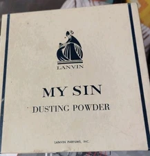 My Sin perfumed dusting powder vintage New Old Stock Free Shipping