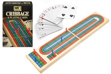 NEW Cribbage Board and Playing Cards | Card Wooden Board Games | ihartTOYS