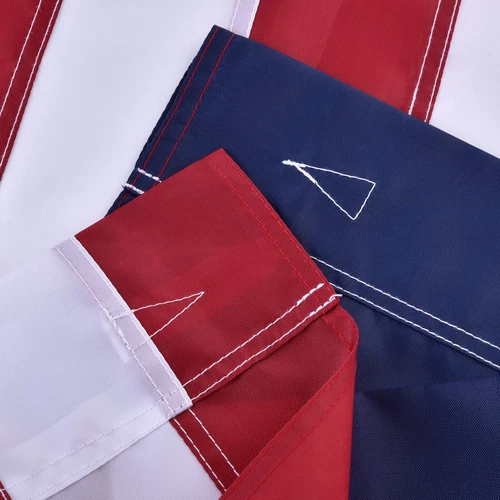 American Flag Pole Sleeve Banner Style 3x5 Ft USA US Flag Embroidered Stars H... - Picture 4 of 6