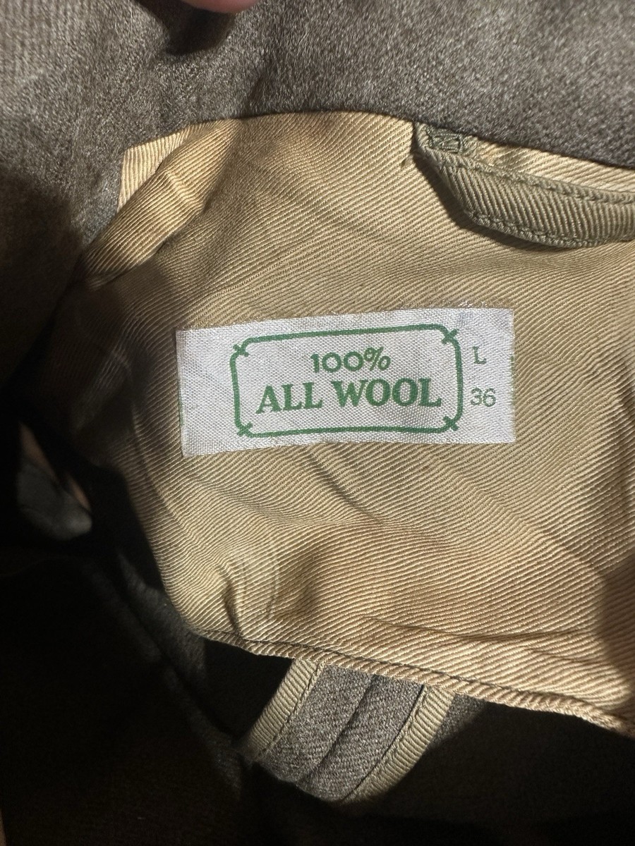 Vintage WWII U.S. Army OD Wool Jacket Mens Olive Drab M44 IKE Wool