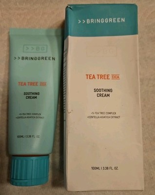 BRING GREEN Tea Tree Cica Soothing Cream 3.38oz X 2ea Brightening , Moisturizing