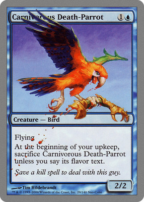 Carnivorous Death-Parrot X (4) MTG - Unhinged - EX/NM - C29 - 4RCards