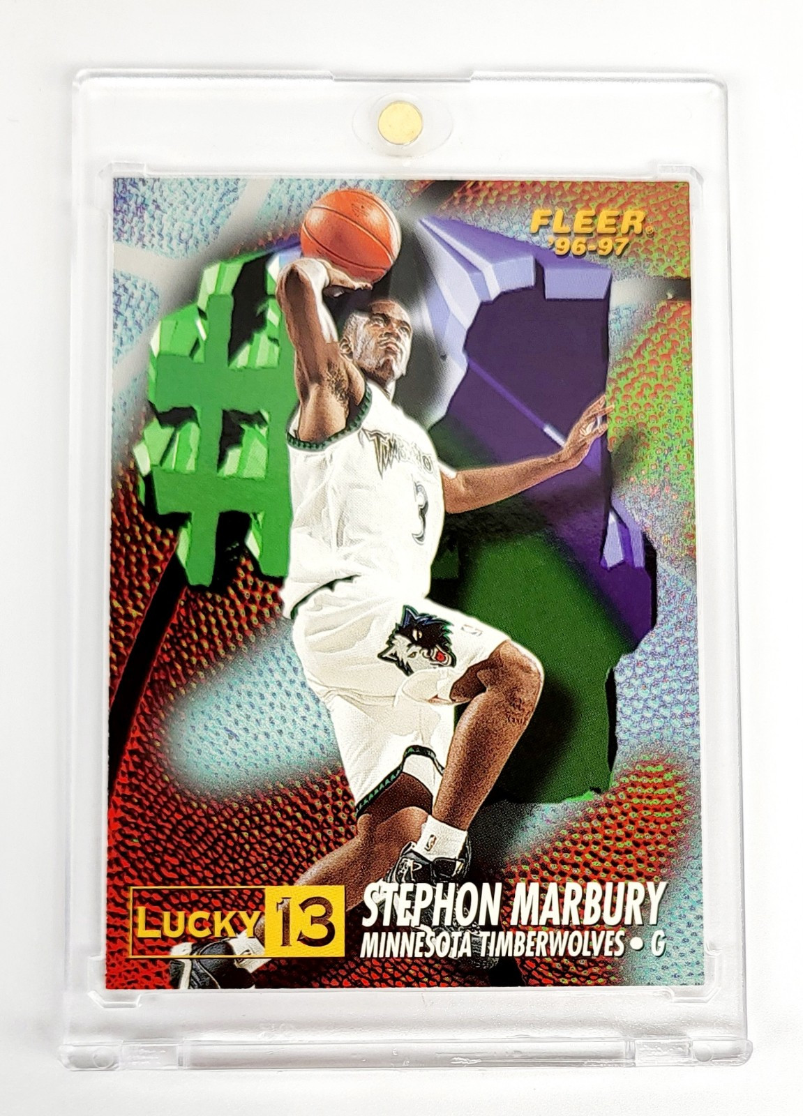 MINT RC 1996-97 Fleer Lucky 13 #4 Stephon Marbury Rookie Timberwolves REDEMPTION