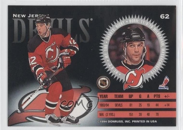 1994-95 Donruss Bill Guerin #62 - Image 2 of 2