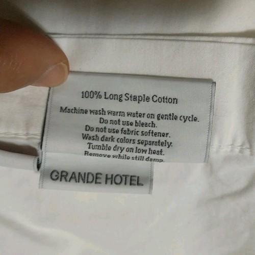 Sferra Grande Hotel Bettbezug Full Queen langstapelig Baumwolle weiß bestickt  - Bild 10 von 13