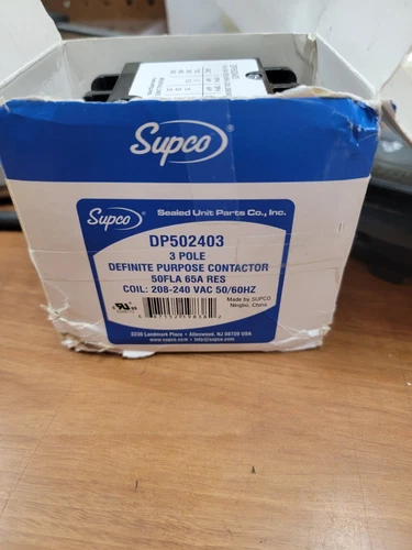Contactor, 3 Pole, 50 Amp, 240 Volt Coil #DP502403