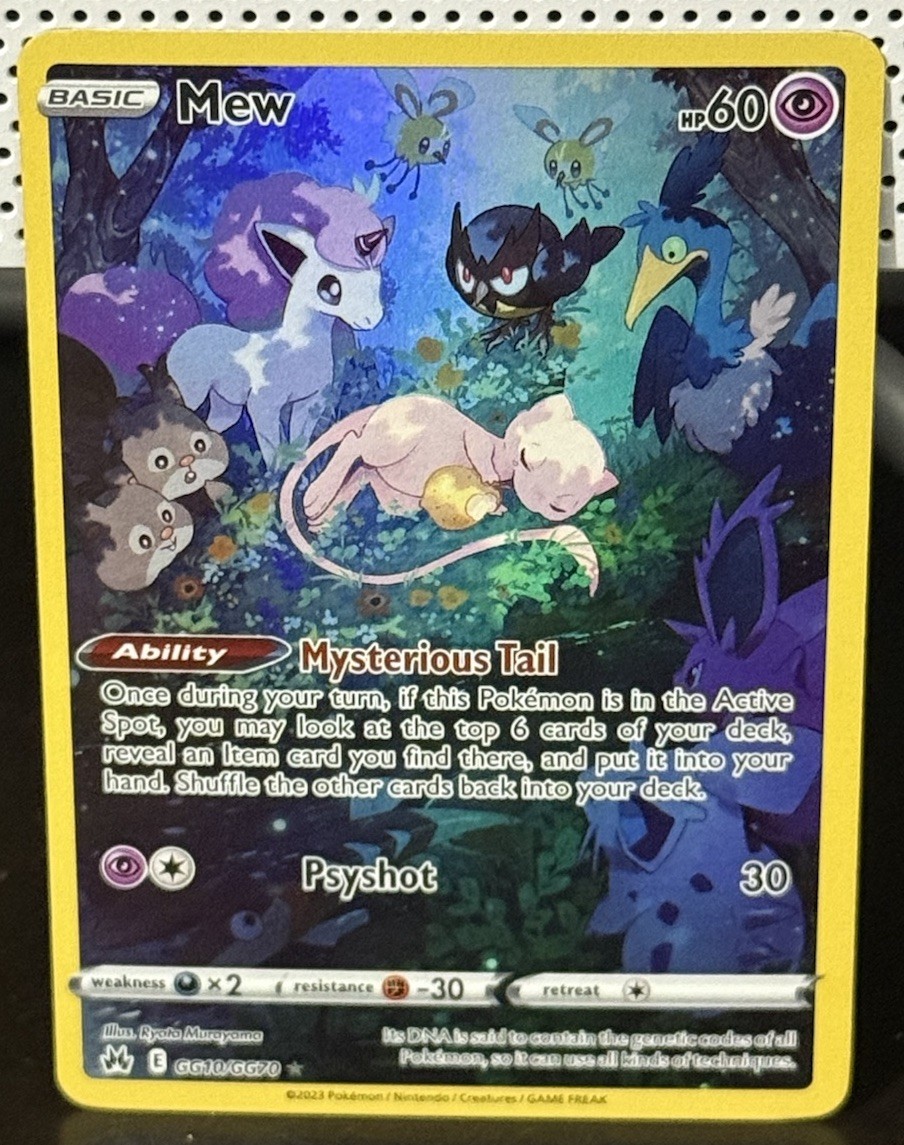 Mew Rare GG10/GG70 Pokemon Crown Zenith Galarian Gallery Holo NM