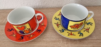 Könitz Keith Haring Porzellan 2 x Tasse mit Untertasse 