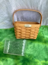 Longaberger Dresden Tour Basket 2000 Edition Handmade Single Handle With Liner