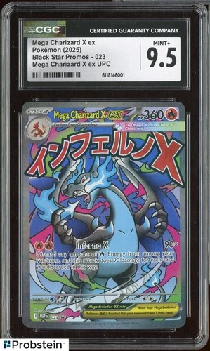 2025 Pokemon MEP EN UPC #023 Mega Charizard X ex CGC 9.5 MINT+