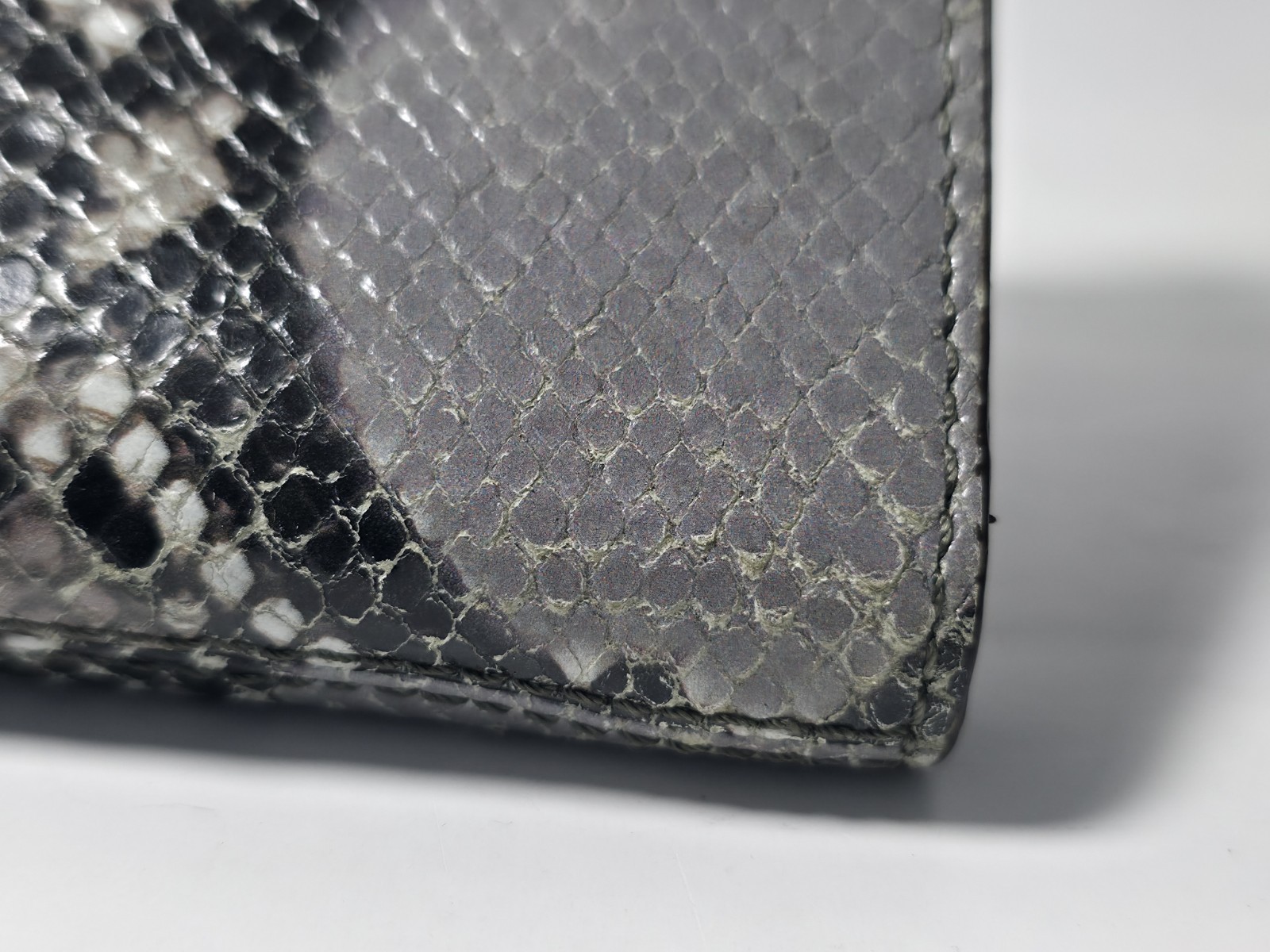 Coach Julia OP Art Embossed Python Print Zip Arou… - image 21