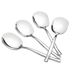 8 PCS Stainless Steel Buffet Serving Spoons Large Heavy Duty Catering Utensils