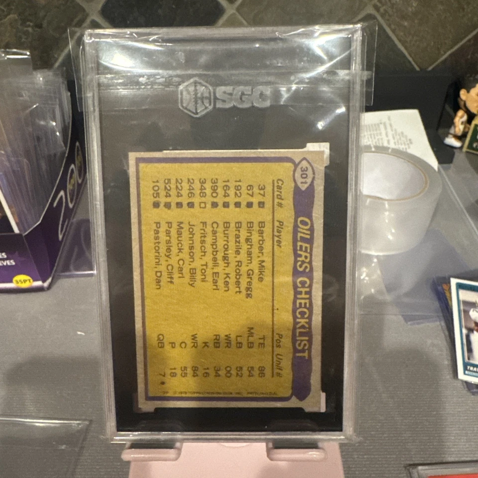 1979 Topps - Team Leaders Earl Campbell, Elvin Bethea, Ken Burrough #301 (RC) - Image 2 of 2