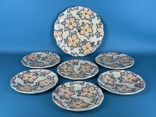 Ceramica “Preciosa” Torino Servizio Di Piatti Dipinti Con Fiori Epoca Anni ‘50