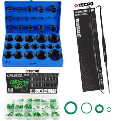 O-RING SORTIMENT 644-teilig HNBR+NBR DICHTRINGE GUMMI DICHTUNGEN + MONTAGEHAKEN