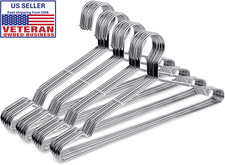 40-pack ultra-thin stainless steel hangers, 16.5 inches.