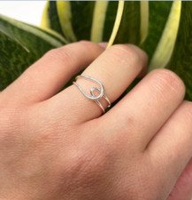 Solid 925 Sterling Silver Band Meditation Knot Ring Handmade Ring All Size