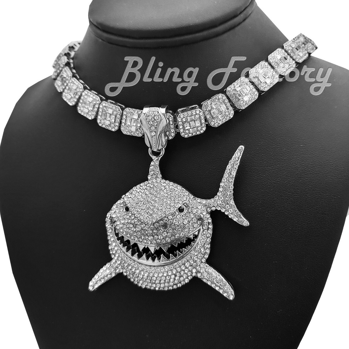 Large Shark 6ix9ine Pendant & 16