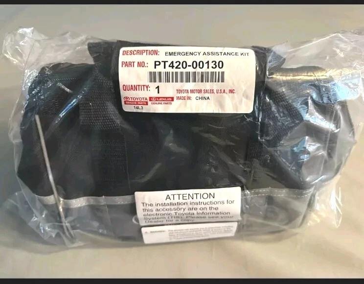 KIT DE ASISTENCIA EN CARRETERA DE EMERGENCIA ORIGINAL TOYOTA ACCESORIO ORIGINAL PT420-00130  Foto 2 de 4