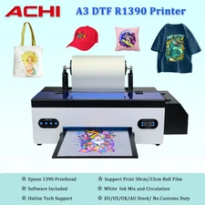 ACHI A3+ DTF Printer Roll Design Epson R1390 Nozzle Direct to Film For T-shirt