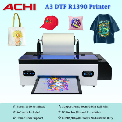ACHI A3+ DTF Printer Epson R1390 Nozzle Direct to Film Printer For T-shirt DE