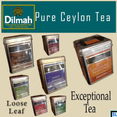 Sri Lanka Tea, Pure Ceylon, Dilmah, Exceptional, Flavored, Loose Leaf 100g/85g