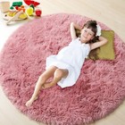 ONASAR Blush Round Area Rug 5ft Soft Bedroom Circle Rugs Mats for Kids Girls ...
