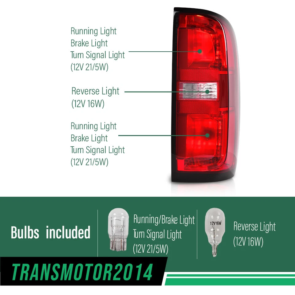 Nueva luz trasera apta para Chevrolet Colorado 15-22 lado del pasajero derecho con bombilla Foto 3 de 4