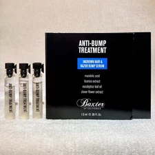 3x Baxter of California Anti-Bump Treatment Ingrown Hair Razor Bump Serum Sample
